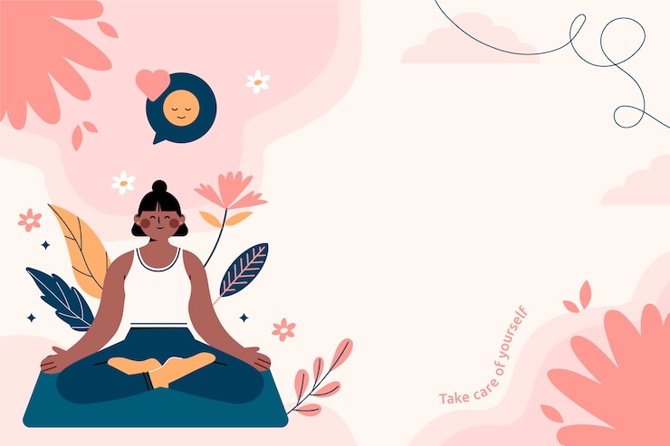 Vector gratuito fondo plano del día mundial de la salud mental