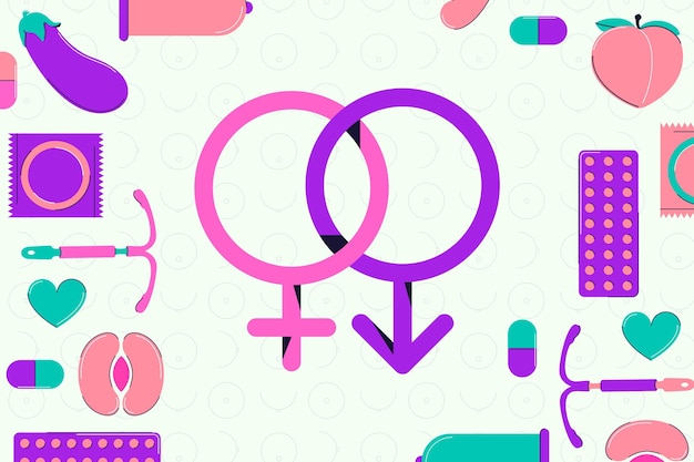 Fondo plano del día mundial de la salud sexual