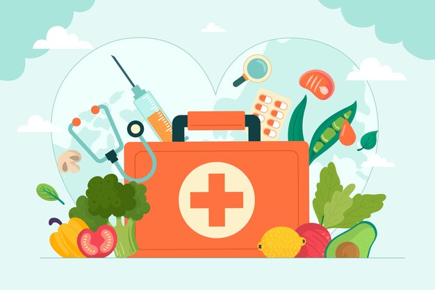 Fondo plano del día mundial de la salud