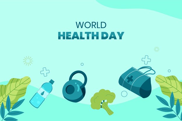 Fondo plano del día mundial de la salud