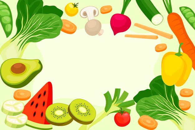 Fondo plano para el día mundial del vegetarianismo