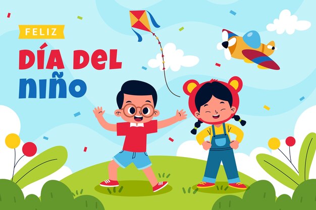 Fondo plano de dia del nino