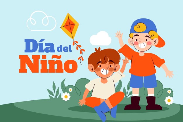 Fondo plano del dia del nino
