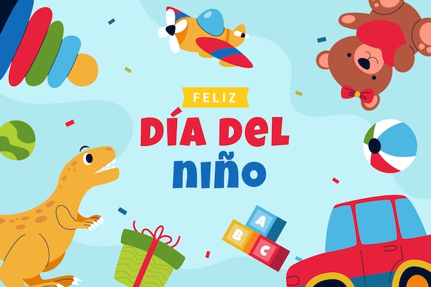 Fondo plano de dia del nino