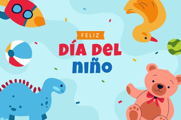 Fondo plano de dia del nino