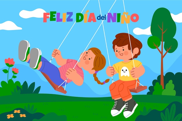 Fondo plano de dia del nino