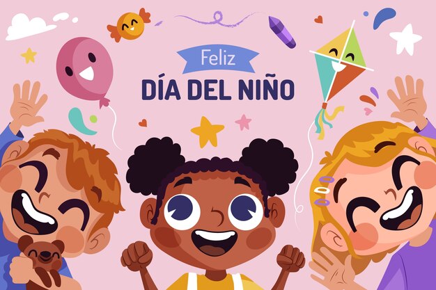 Fondo plano de dia del nino