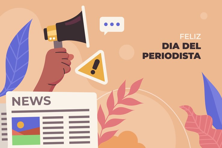 Vector gratuito fondo plano dia del periodista