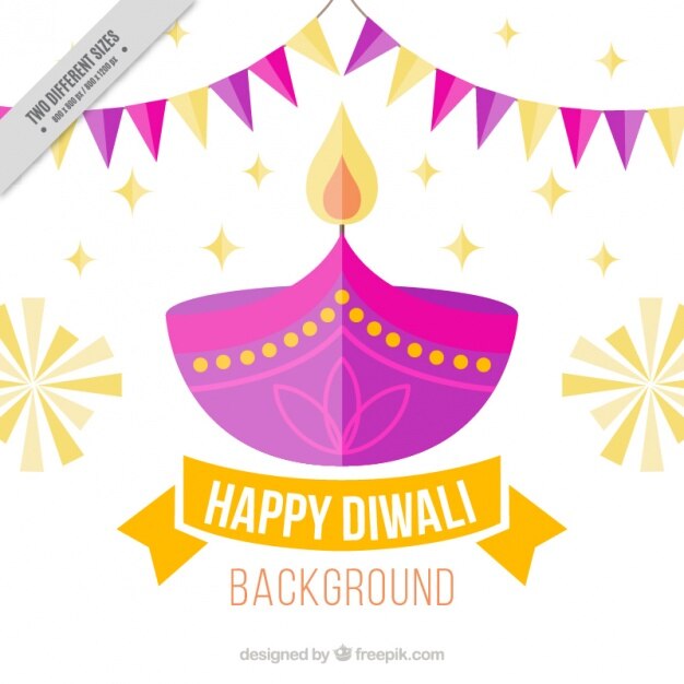 Fondo plano de diwali