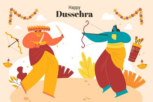 Fondo plano dussehra