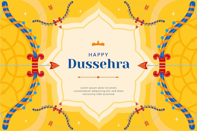 Vector gratuito fondo plano dussehra