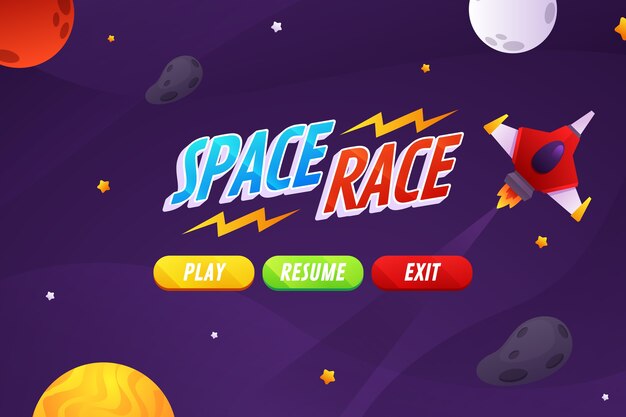 Fondo plano del espacio de videojuegos