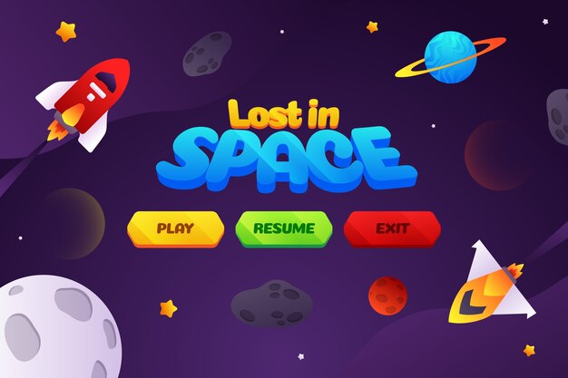Fondo plano del espacio de videojuegos