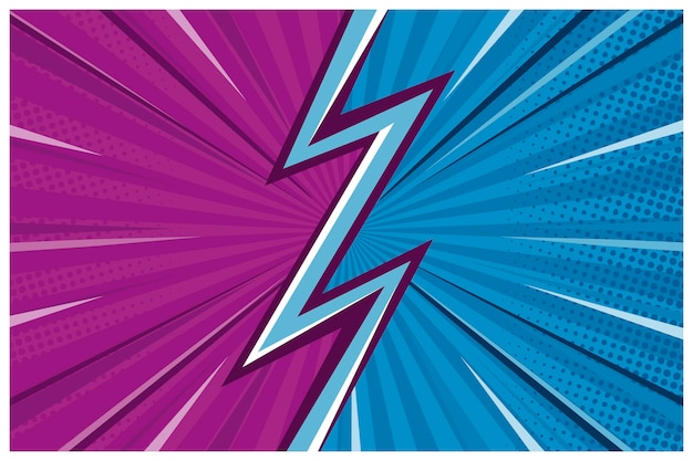 Fondo plano de estilo cómico