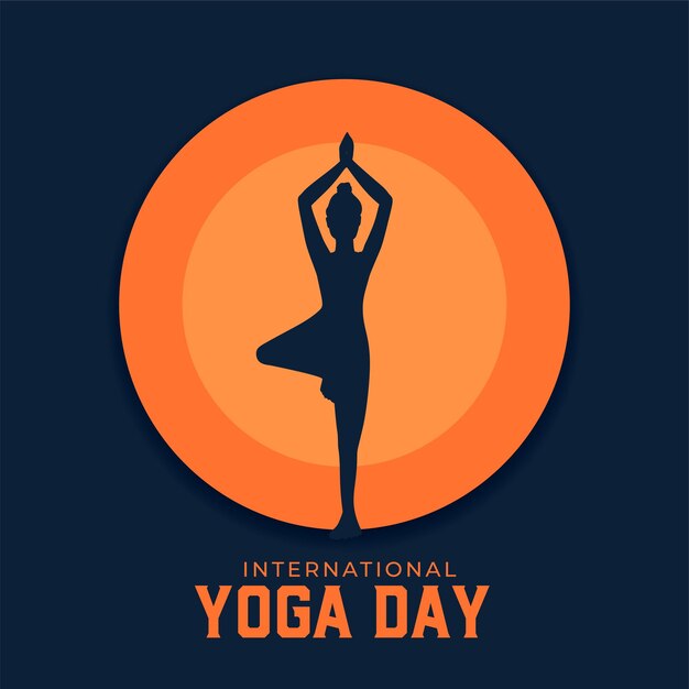 Fondo plano del evento del día internacional del yoga