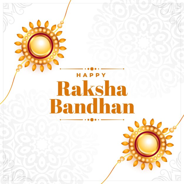 Fondo plano feliz festival raksha bandhan con diseño rakhi