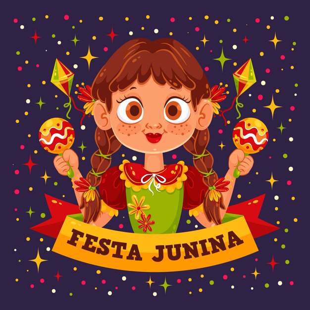 Fondo plano festa junina