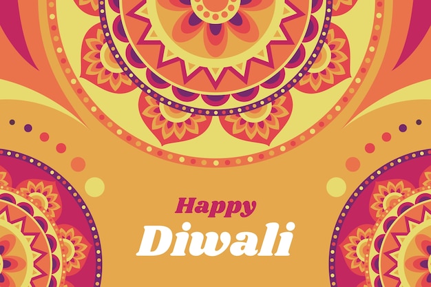 Vector gratuito fondo plano del festival de diwali