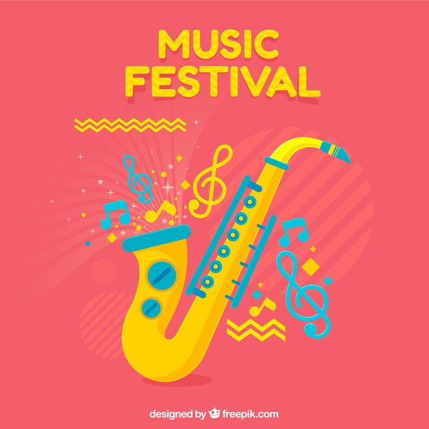 Fondo plano para el festival de música