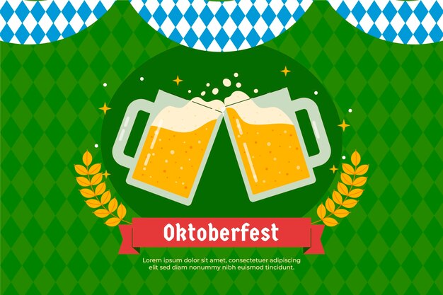 Fondo plano para el festival de oktoberfest