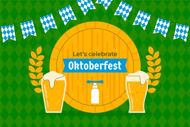 Fondo plano para el festival de oktoberfest