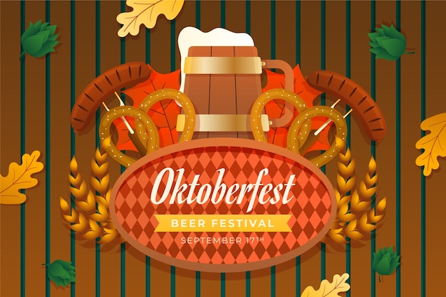 Fondo plano para el festival de oktoberfest