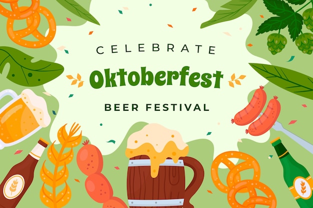 Fondo plano para el festival de oktoberfest