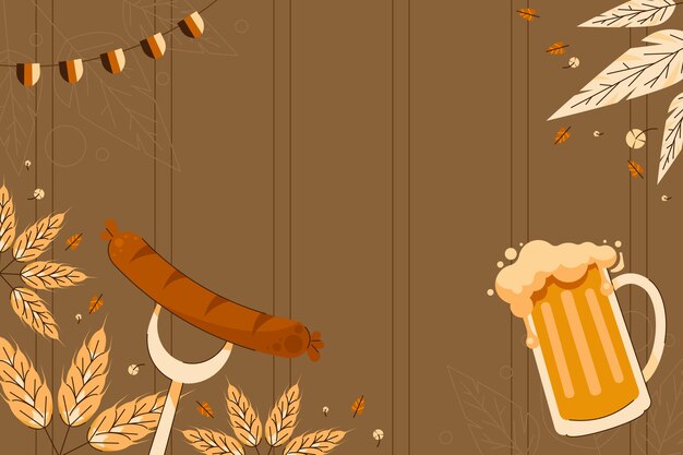Fondo plano para el festival de oktoberfest