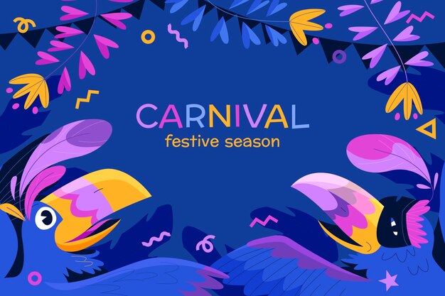 Fondo plano para la fiesta de carnaval