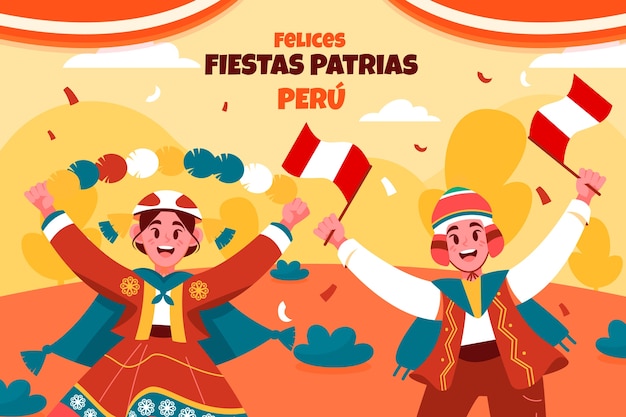Vector gratuito fondo plano para fiestas patrias chile