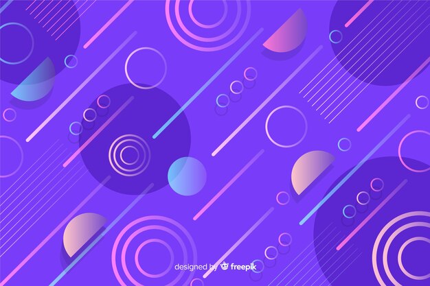 Fondo plano formas dinámicas coloridas