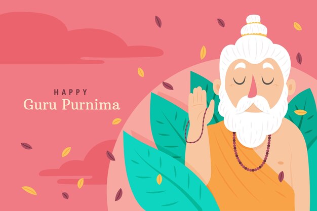 Fondo plano para guru purnima