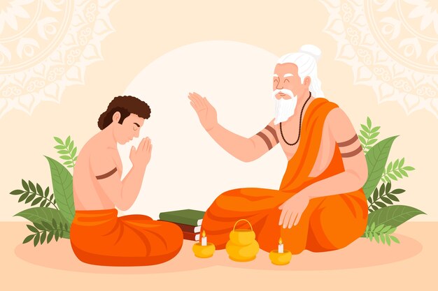 Fondo plano para guru purnima