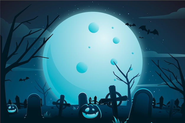 Vector gratuito fondo plano de halloween