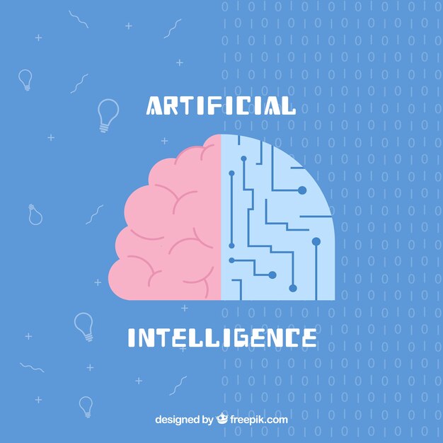 Fondo plano de inteligencia artificial