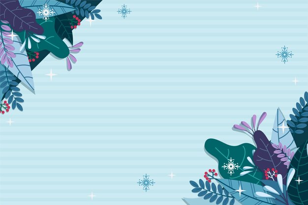 Fondo plano de invierno