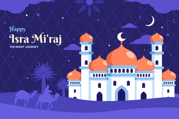 Fondo plano para isra miraj