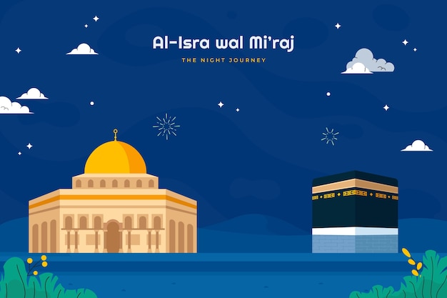 Fondo plano para isra miraj