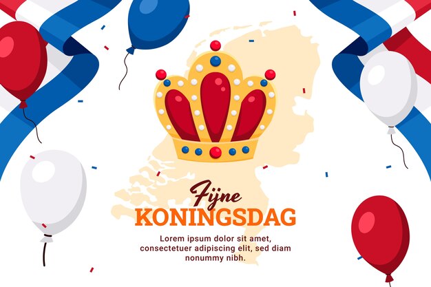 Fondo plano koningsdag