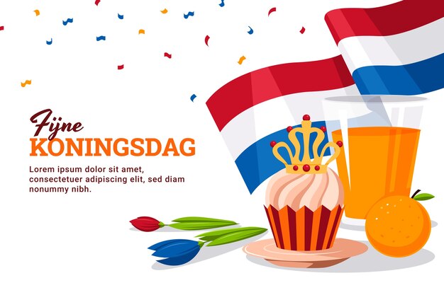 Fondo plano koningsdag
