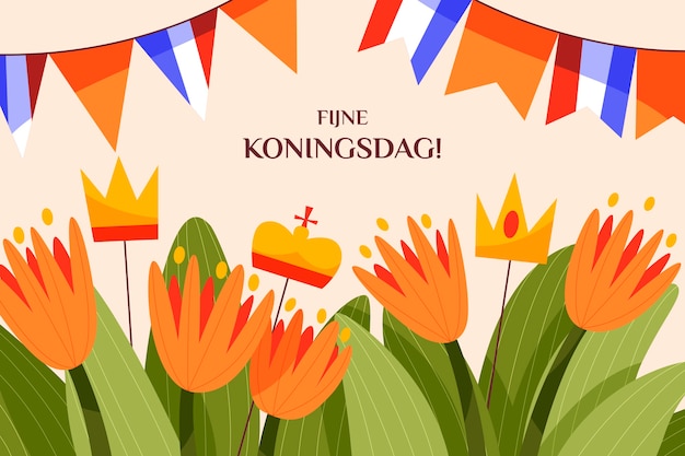 Fondo plano koningsdag