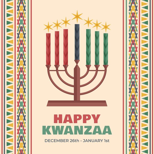 Fondo plano kwanzaa