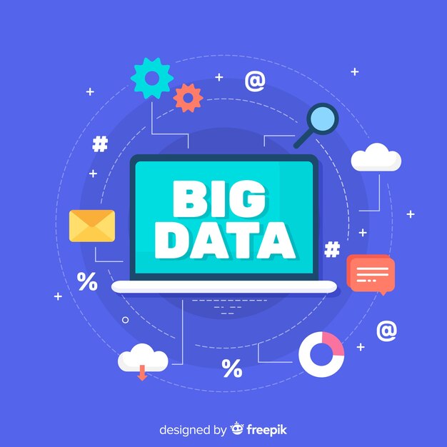 Fondo plano macrodatos