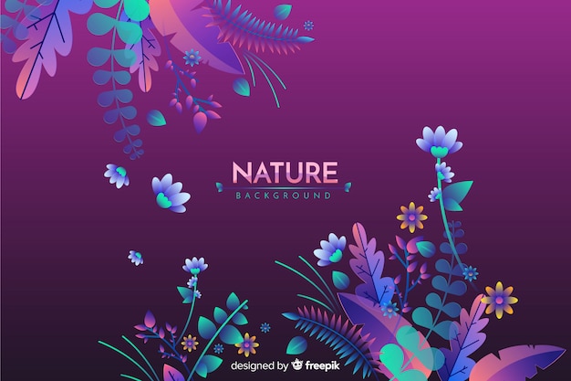 Vector gratuito fondo plano de la naturaleza