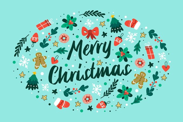 Fondo plano de navidad