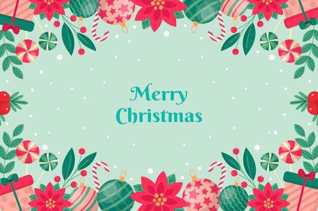 Fondo plano de navidad
