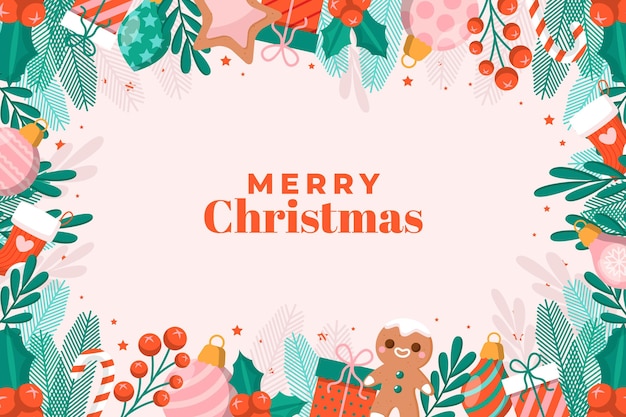 Fondo plano de navidad