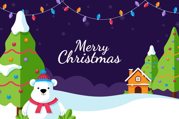 Fondo plano de navidad