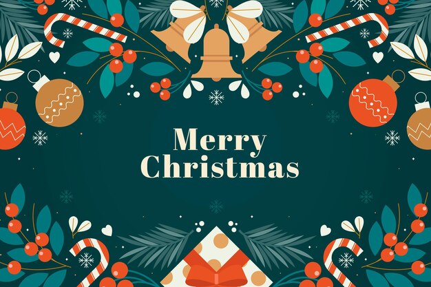 Fondo plano de navidad