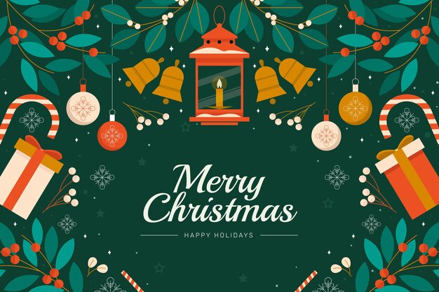 Fondo plano de navidad